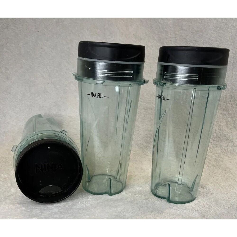 Ninja cup with lid Replacement Cups‎ Original 24 Ounce Lot Of 3